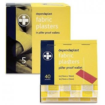 Click Medical Dependaplast Fabric Pilfer Proof Plaster Box 5 X 40