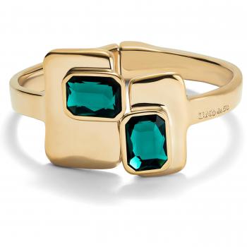 UNOde50 18k Gold Plated Green Crystal Bracelet