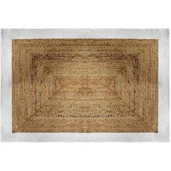 Tapis Rectangulaire en Jute 120×170 cm, Blanc – Atmosphera