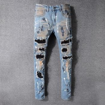 Elastische Ripped Skinny Jeans voor Mannen