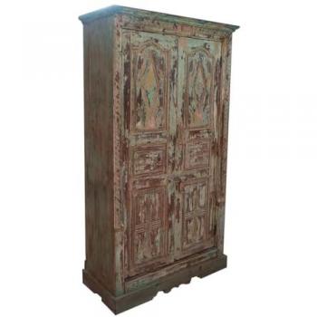 WANDERLUST DECO Armario de madera marrón 127x45x204