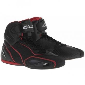 Microfibra Alpinestars Faster 2 Guantes de Moto para Hombre, Negro y Rojo
