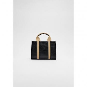 OS Black Stradivarius Contrast Handbag