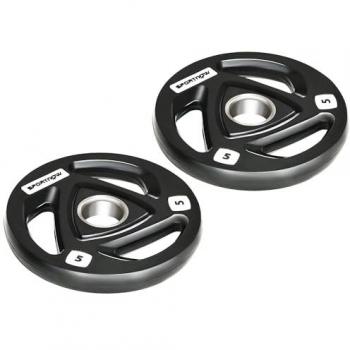 SPORTNOW 11kg Tri-Grip Rubber Coated Olympic Weight Plates Set