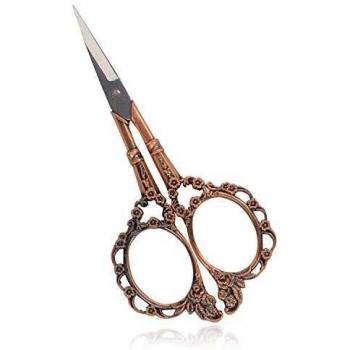 Eono Precision Threading Scissors – 4.5 Stainless Steel with Red Copper Handle