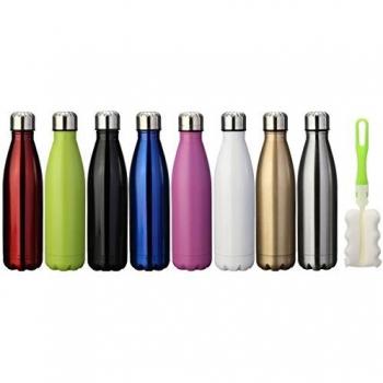KING DO WAY Portabile Borraccia Termica in Acciaio Inox con Spazzola di Pulizia per lo Sport