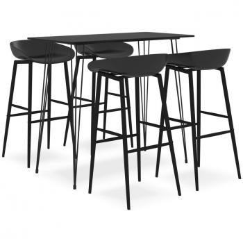 5-tlg. Schwarz Bar-Sitzgruppe vidaXL