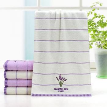 Set de serviettes de bain lavande 34*75cm en coton éponge
