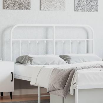 VidaXL 150 cm Metal Headboard in White