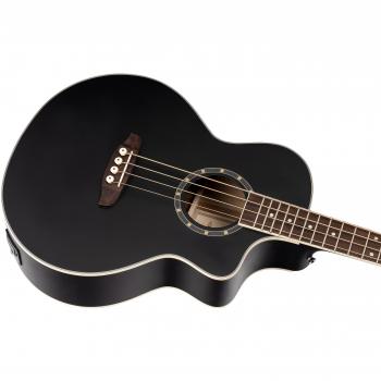 Ortega Deep Série 7 à 4 cordes CW ÉQ en satin noir