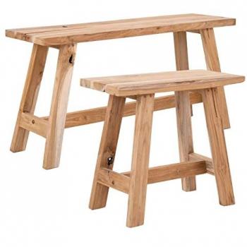 Teak-Barcelo-Set: Bank und Stuhl 50 × 90 cm
