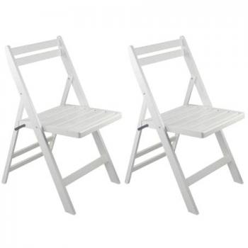 ORION91 Silla de Comedor Plegable (Pack 2), Madera de Bambú, Dimensiones 42.5x47.5x79cm