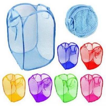 Kids' Candy Color Foldable Laundry Basket