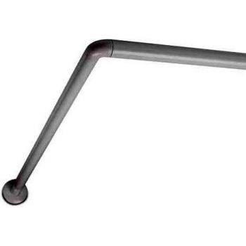 Barra Curvada para Cortina de Baño 80 x 100-150 Aluminio Blanco