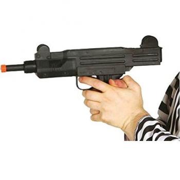 MITRAGLIETTA POLIZIA DASSALTO 38CM IN PLASTICA NERA