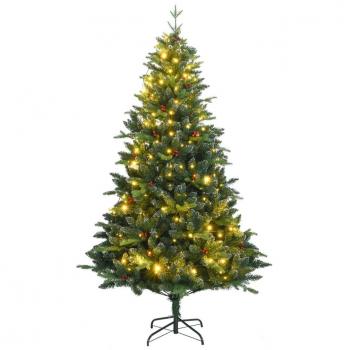 Albero Festivo Sintetico 300 LED, 180 cm, con Sistema di Montaggio