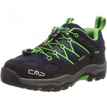 CMP Kids Rigel Low Trekking Shoe WP, Kids' Hiking Footwear, Blue (B.Blue-Gecko 51ak), Size EU 33