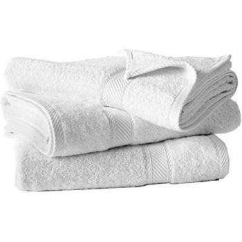 Teli doccia 3 pezzi in cotone bianco 140×70 cm