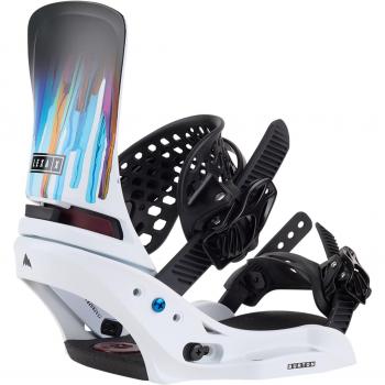 Burton Lexa X EST Snowboard Bindings for Women White/Graphic Small