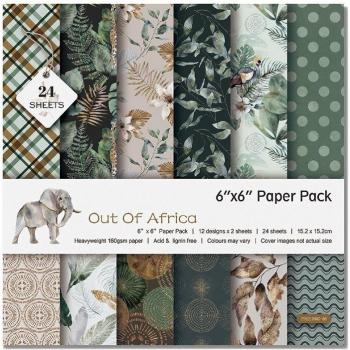 24Pcs Elephant Themed Scrapbook Paper Pack