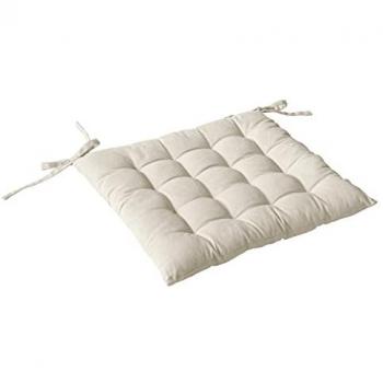 Coussin d'Assise Coton Ecru 38 x 38 cm