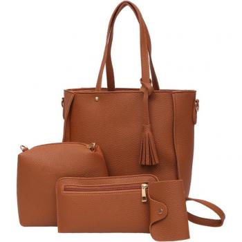 Sac à Main Dames – Glands en Cuir (4 pcs)