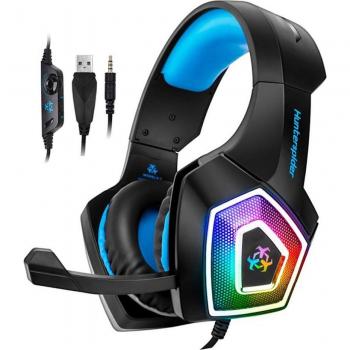 Hunterspider V1 Gaming Headset with LED and 6 Buttons Gaming Mouse for PS4, Xbox One, PC