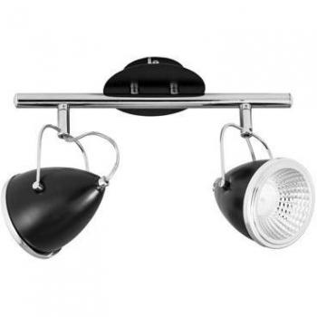 Oliver Schiene 2‑Flammen LED Spot‑Light Deckenlicht – Schwarz/Chrom (SP‑5109204)