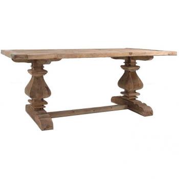 Mesa de comedor rústica de madera maciza 2 m