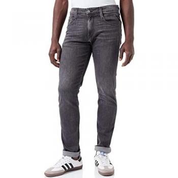 Replay Anbass Jeans Conico 30W/30L Grigio Uomo