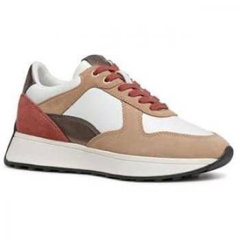 Sneakers da donna Geox Amabel A, traspiranti, bianche e scure, EU 38