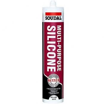 Soudal 270ml Silicone Sealant White