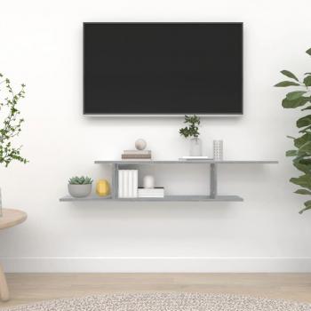 VidaXL Engineered Wood Wall-Mounted TV Shelf Grey Sonoma 125x18x23 cm