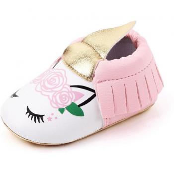 Weiche Sohle Baby Mädchen Schuhe mit Rosa Drucken für Neugeborene 2022