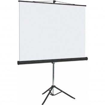 Bi-Office Tripod Projector Screen with Black Border and Housing, 178x178cm, 1:1 Aspect Ratio