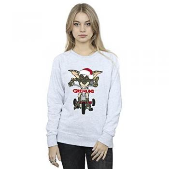Small Gremlin‑Inspired Bike Logo Hoodie – Women's Grey