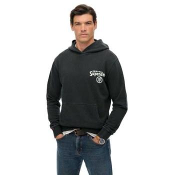 Sudadera casual Superdry Tokyo Narrative en algodón negro