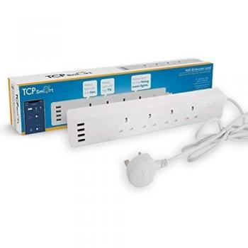 TCP Smart Wi-Fi Extension Lead 4 UK Sockets and 4 x USB Ports
