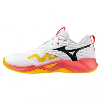 Indoor Mizuno Wave Momentum Pro Mid Uomo – Colori Bianco e Arancio