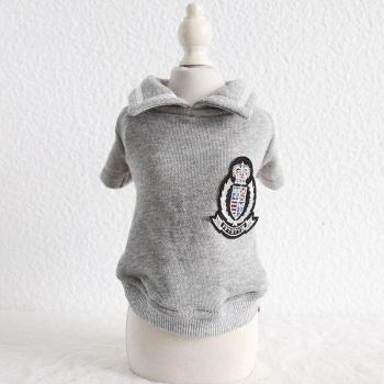 Robe chaude pour chien gris