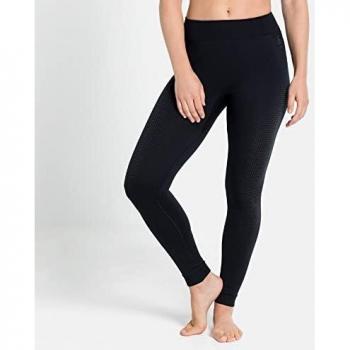 Odlo Performance Chaud Eco Tights Pantaloni Eleganti, Nero-Grigio Grafite Nuovo, XS Donna