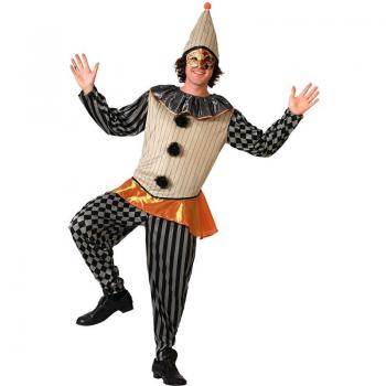 Atosa Disfraz Arlecchino Grigio e Arancione
