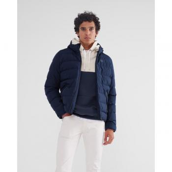 Plumífero azul marino para hombre con relleno cálido