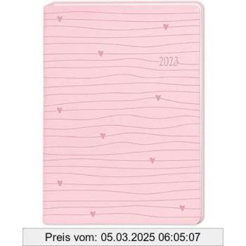 Terminplaner Lederlook A6 Rosa 2023: Terminplaner Lederlook A6