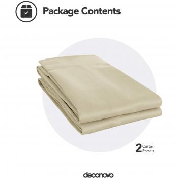 Deconovo Blackout Curtains Beige 46 x 54 Inch 2 Panels