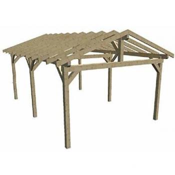 Habrita Carport für Ziegeldach 3,90 x 5,86 m