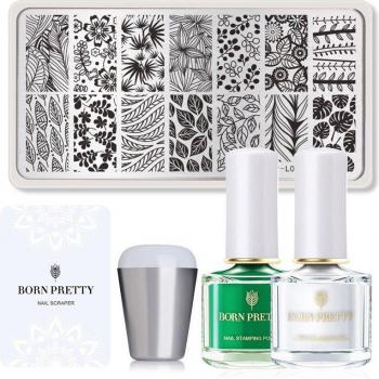 BORN PRTTY Black and White Nail Stamping Varnish