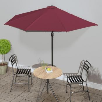 Ombrellone Balcone Palo in Alluminio Bordò 300x150x253cm a Met cod mxl 19192