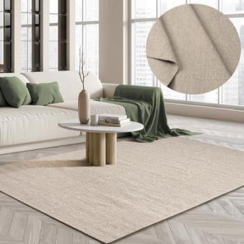 Tapis Élégant en Laine Naturelle