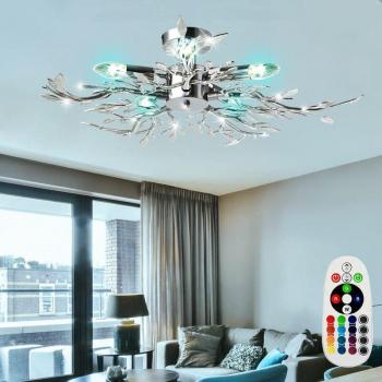 RGB Blätter Deckenleuchte mit Dimmer und Fernbedienung